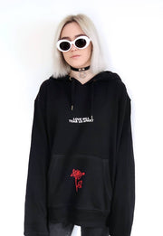 Female street fashion loose hooded sweater